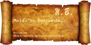 Meláth Bernarda névjegykártya